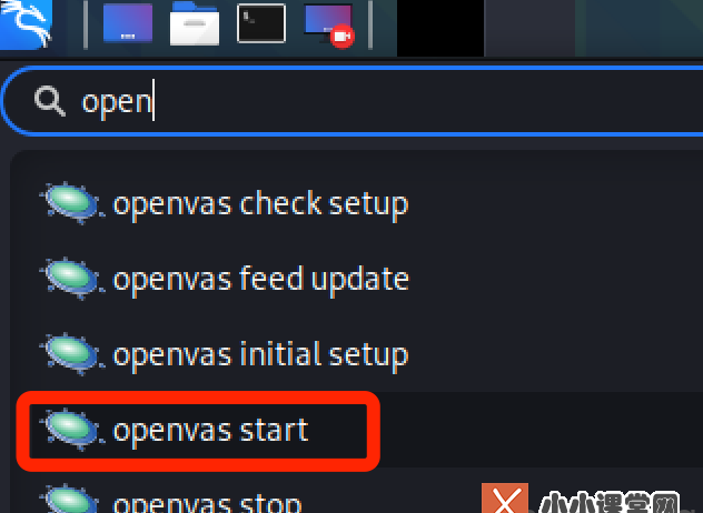 OpenVas start